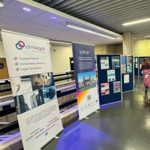 FinTech Growth Group banner at University of Liverpool Event